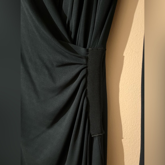 Alexandre Vauthier Gathered Detail Midi Dress in Petrol (Dark Teal) - Picture 10 of 17